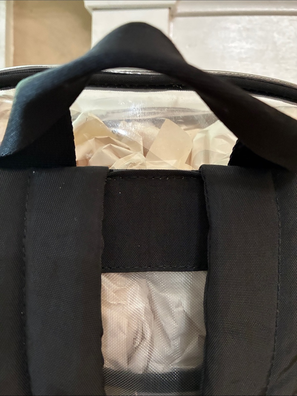 Baggallini Clear Backpack with Black Trim and Silver Accents - Picture 7 of 8